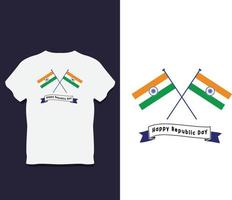 design de camiseta de tipografia do dia da república indiana com vetor