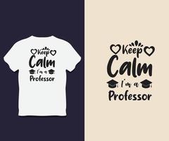 design de camiseta de professor com vetor