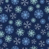 fundo sem emenda de flocos de neve. elementos de decoração de natal e ano novo. ilustração vetorial. vetor