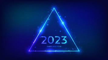 2023 feliz ano novo fundo neon vetor