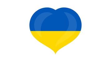 coração em cores ucranianas vetor