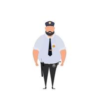 homem com ilustração vetorial uniforme piloto em design.vector de cor plana ilustração sobre fundo branco. vetor