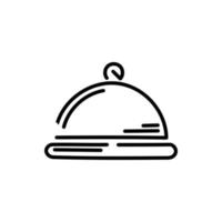 vetor de ícone de logotipo de comida coberto
