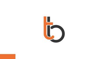 letras do alfabeto iniciais monograma logotipo tb, bt, t e b vetor