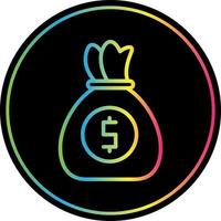 design de ícone de vetor de saco de dinheiro