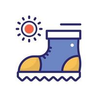 botas de caminhada ícone plano de vetor com ilustração de estilo de fundo. arquivo eps 10 de símbolo de acampamento e ao ar livre