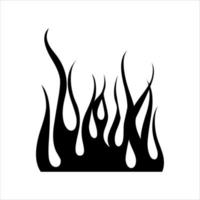 logotipo do conjunto de fogo. conjunto vetorial de silhuetas de fogo com várias formas de brasas. pacote de vetores de fogo
