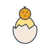 ícone de vetor de ovo chocado
