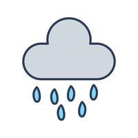 ícone de vetor de nuvem de chuva