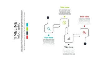 modelo de infográfico de negócios. opções de design ou etapas com 4 números, modelo de design de infográfico criativo vetor