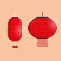 lanternas em estilo asiático chinês. - vetor. vetor