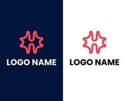 h design de logotipo com geometria vetor