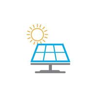 ícone de energia do logotipo solar vetor