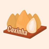 vetor de coxinha de comida brasileira latino-americana