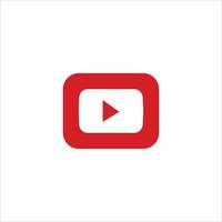 logotipo do youtube isolado no fundo branco vetor