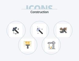 construção plana icon pack 5 design de ícone. . ferramenta. vetor