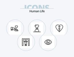 ícone de linha humana pack 5 design de ícone. humano. pessoa. Gênero sexual. júri. quadra vetor