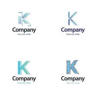 letra k design de pacote de logotipo grande design criativo de logotipos modernos para o seu negócio vetor