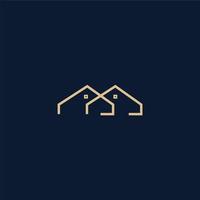 ilustração em vetor de logotipo de construção de casa. com estilo de contorno minimalista. perfeito para negócios e imóveis