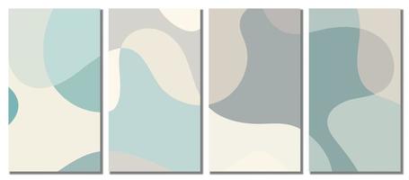 conjunto de fundo ondulado abstrato. design com cor pastel. vetor