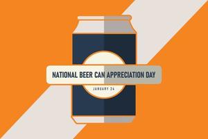 fundo de dia de apreciação de lata de cerveja nacional. vetor