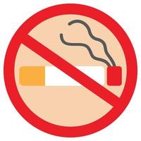 não fumar ícone plano vetor