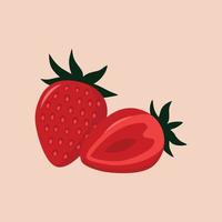 ilustração de uma fruta morango vermelha vetor