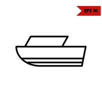 ilustração do ícone da linha do barco vetor