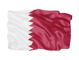 símbolo de sinal nacional da bandeira do qatar 3d vetor