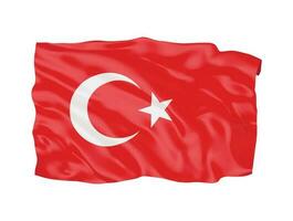 símbolo do sinal nacional da bandeira de turkia 3d vetor