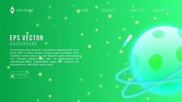 layout de vetor verde claro com design de página da web de estrelas cósmicas. design decorativo turva em estilo simples com estrelas da galáxia. padrão para sites de astronomia.