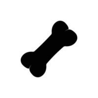 silhueta de cão de osso. elemento de design de ícone preto e branco sobre fundo branco isolado vetor