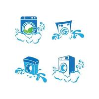 máquina de lavar roupa ou ícone de lavanderia. design de modelo de ilustração vetorial vetor