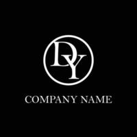inspiração de design de logotipo de letra dy, vetor de logotipo de nome de letra limpo e inteligente