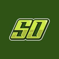 vetor de design de logotipo número 50 de corrida