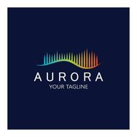 modelo de vetor de ilustração de ícone de design de logotipo aurora