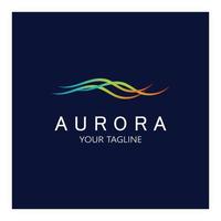 modelo de vetor de ilustração de ícone de design de logotipo aurora