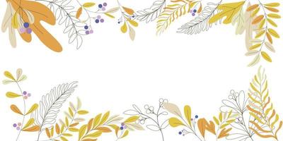 quadro de folhas verdes naturais de fundo. design de padrão de papel de parede de folha de verão tropical, ilustração vetorial simples de tema de natureza vetor
