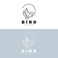 logotipo de pássaro, vetor de asas de pássaro, design minimalista, para marca de produto, ilustração de ícone de modelo