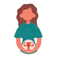 conceito de infertilidade e aborto espontâneo. problema de fertilidade. ilustração vetorial plana vetor