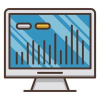 ícone do mercado de ações, adequado para uma ampla gama de projetos criativos digitais. feliz criando. vetor