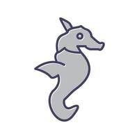 ícone de vetor de cavalo marinho