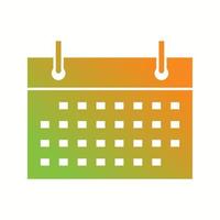 ícone de glifo vetorial de calendário exclusivo vetor