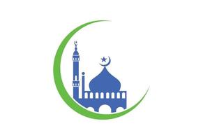 design de logotipo de mesquita, modelo de logotipo islâmico, ilustração vetorial. vetor