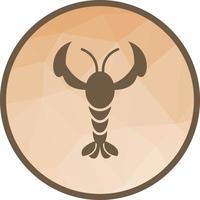 ícone de fundo de baixo poli de lagosta vetor