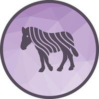 ícone de fundo baixo poli zebra vetor