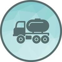 ícone de plano de fundo baixo poli de caminhão-tanque vetor