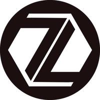 logotipo da letra z com estilo redondo e diagonal vetor