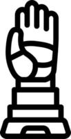 design de ícone de luvas de espaço vetor