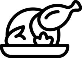 design de ícone de jantar de frango vetor